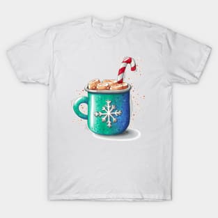 Christmas mug with hot chocolate and marshmallows T-Shirt